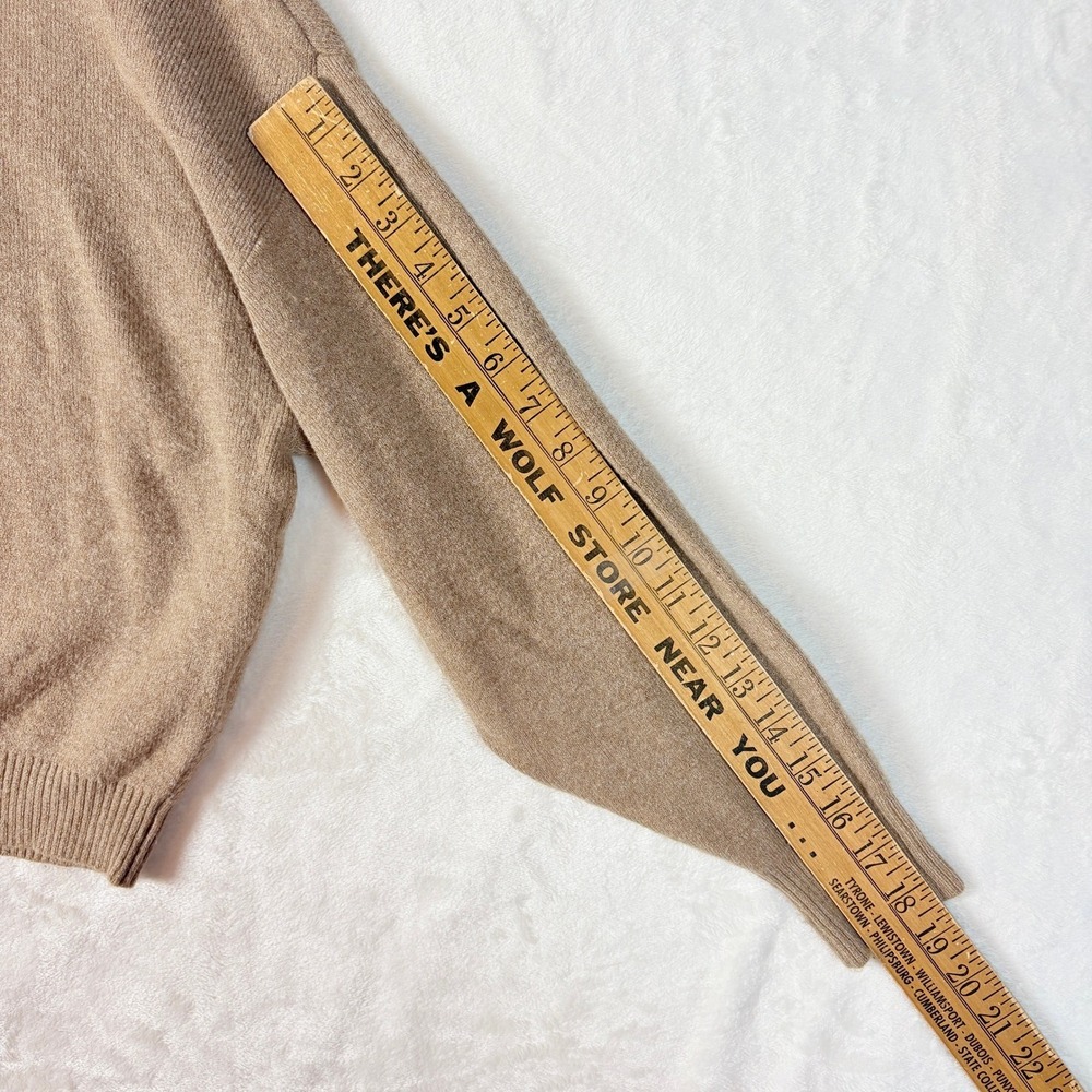 Abercrombie & Fitch Sweater Women Sz Small Tan Mock Neck Long Sleeve Camel Knit - Picture 6 of 10